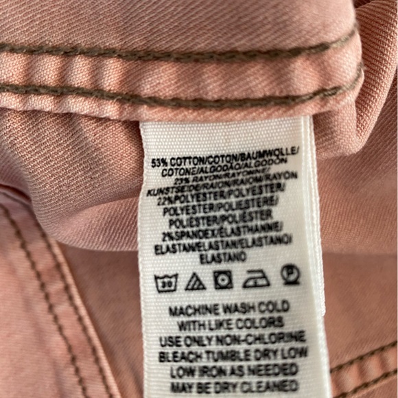 Free People Modern Femme Bodycon Denim Mini Skirt in Blush Pink - Picture 9 of 10